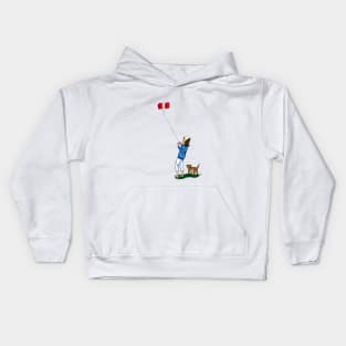 Kite Flying With A Friend Kids Hoodie